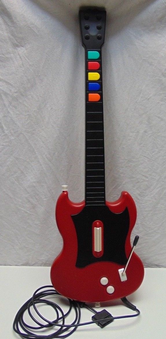 PlayStation 2 Guitar Hero Redoctane Model PSLGH Wired Controller PS2 SG Red