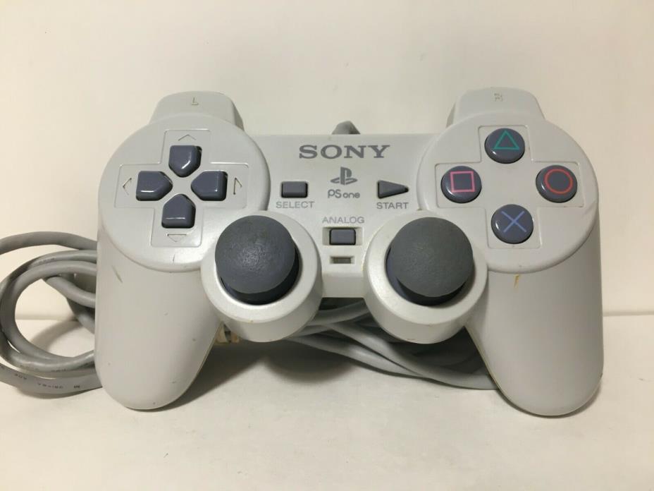 Sony Playstation 1 PSone Slim Controller Dual Shock White/Grey SCPH-110 OEM PS1