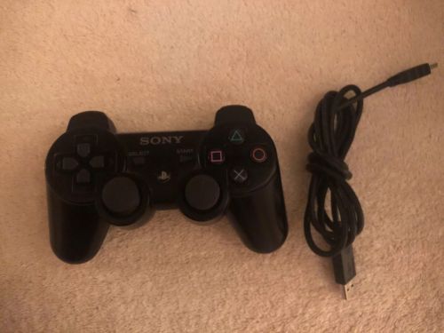 Official Genuine OEM Sony PS3 Wireless Dualshock 3 Sixaxis Controller, Black