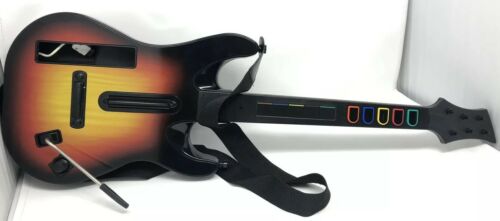 Wii Guitar Sunburst Red Octane Wireless Guitar Hero Controller With Strap Clean