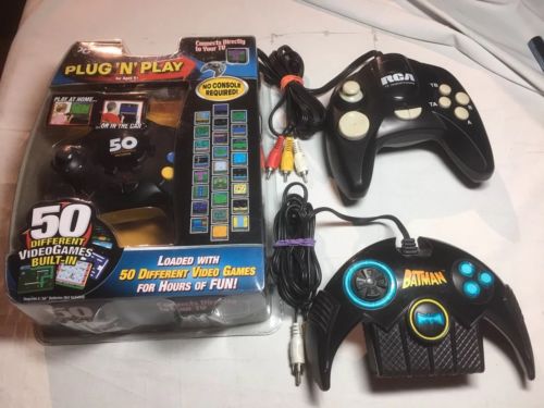 Lot Of 3 Plug And Play Gaming Console One Is Batman Used