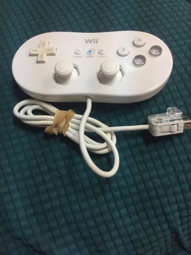 Genuine OEM Original Nintendo Wii Classic Controller Pro - White RVL-005