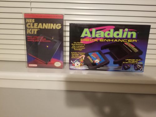Nes accessories (nes cleaning kit and Aladdin deck enhancer)