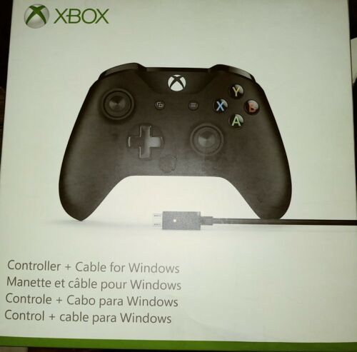 Microsoft 4N6-00001 Xbox Controller + Cable for Windows, OPEN, LN, LOOKS UNUSED.