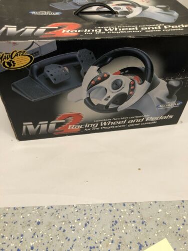 MADCATZ MC2 Racing Steering Wheel & Pedals (XBOX, GameCube, PS2) Fast Shipping>