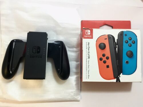 Nintendo Switch Joy-Con Neon Red/Neon Blue Controller And Comfort Grip