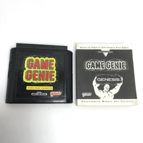 Game Genie 7357 SEGA Genesis Cartridge Video Game Enhancer with Code Book