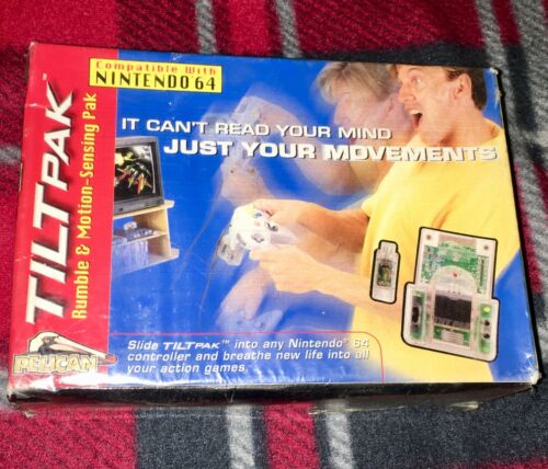 N64 TILTPAK Official Nintendo 64 Rumble Pak NEW COMPLETE IN SEALED BOX RARE VHTF