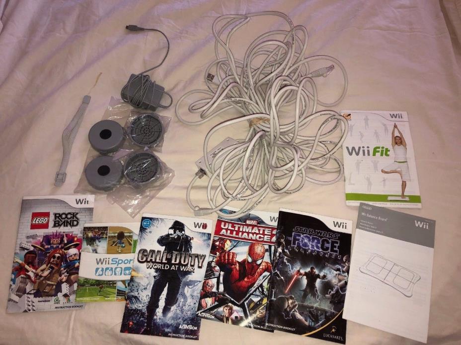 Lot of Assorted Accessories For Wii Includes LAN Adapter (RF-GWII008)
