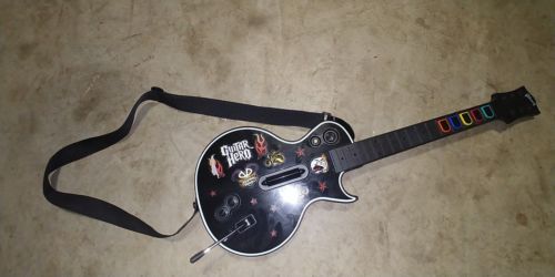 XBOX 360 Gibson Les Paul Guitar Hero Wireless Controller 95123.805 No Dongle!