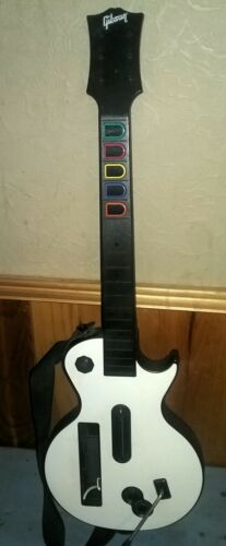 Nintendo Wii Guitar Hero White Gibson Les Paul Wireless Guitar Controller
