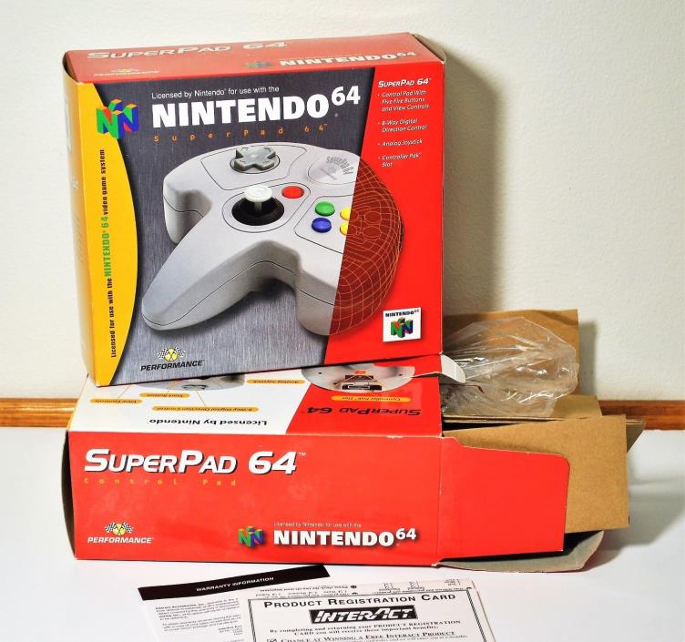 Lot of 2 Original - Nintendo 64, SuperPad 64 Game Controller BOXES ONLY