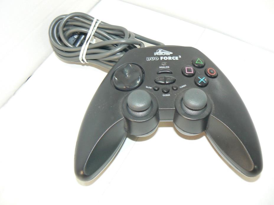 Controller for Playstation 1 PS One PSONE Pelican Duo Force 2 Analog Black