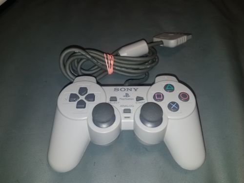 Official Sony Playstation 1 one Grey Analog Controller model SCPH-1200 tested