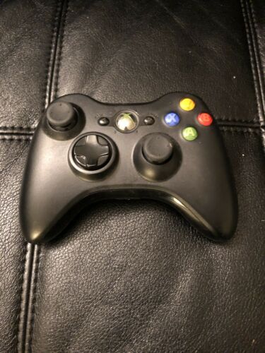 Official Microsoft Xbox 360 BLACK Wireless Video Game Controller OEM Works