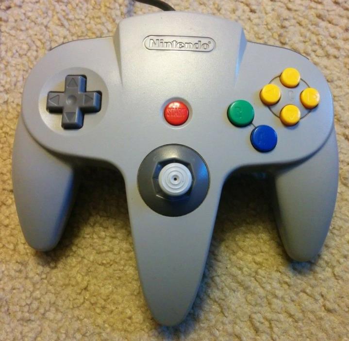 Nintendo 64 Official Controller Gray N64 Tested/Cleaned