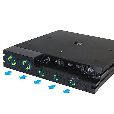 GooDGo PS4 Pro Cooler, USB Cooling Fan External 5-Fans Super Turbo Temperatur...