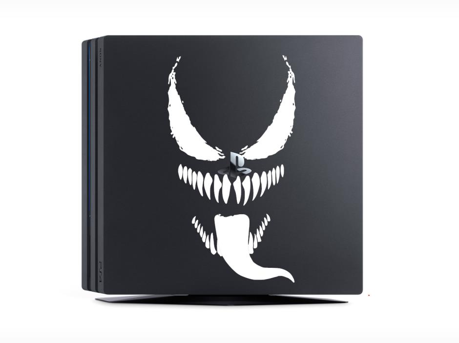 ??NEW CUSTOM TOM HARDY PS4 LOGO DECAL VENOM LOGO TONGUE PS4 PRO SLIM DECAL??