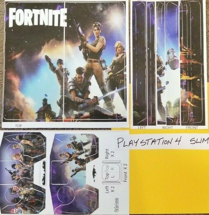 NEW Fortnite Skins For Playstation 4 Slim Skin Decal Console & 2 PS4 Controllers