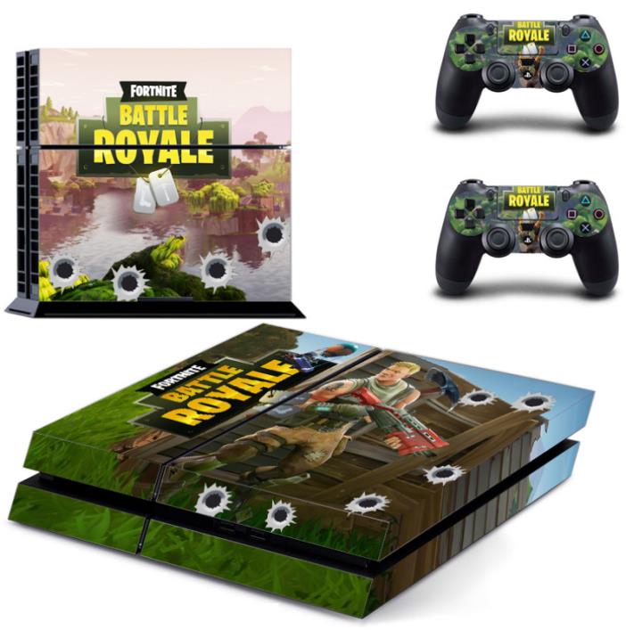 PS4 Fortnite Battle Royal Console 2 Controller Vinyl Skin Sticker Bullet Holes