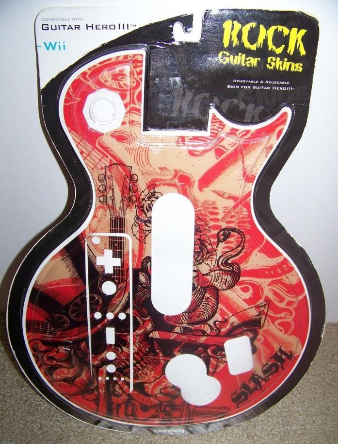 Wii Guitar Hero III Rock Star Guitar Skin SLASH New
