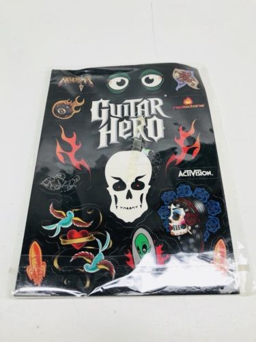 Activision Original Decal Stickers & Start Guide Guitar Hero World Tour NEW