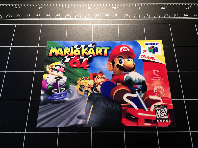 Mario Kart 64 N64 box art retro video game vinyl decal sticker nintendo 90s