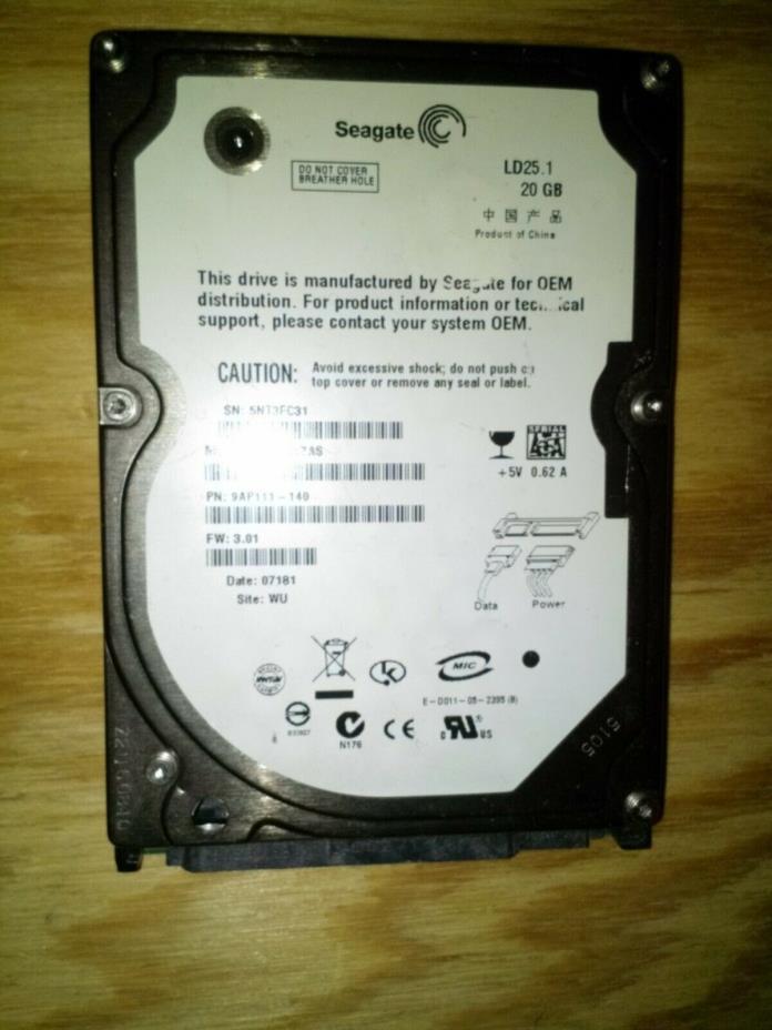 Sony PS3 Seagate 20gb Replacement Internal Hard Drive LD25.x