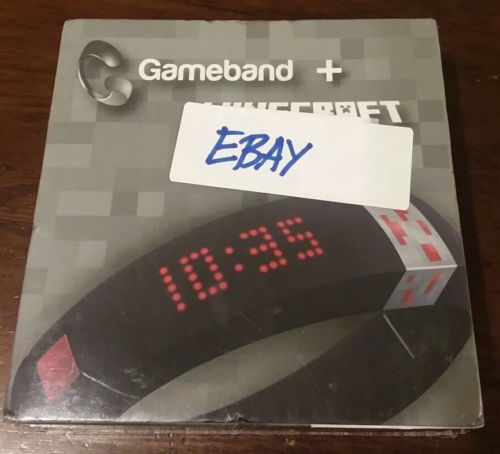 GAMEBAND + Minecraft Wearable Wrist Band Black Large *Read Details*
