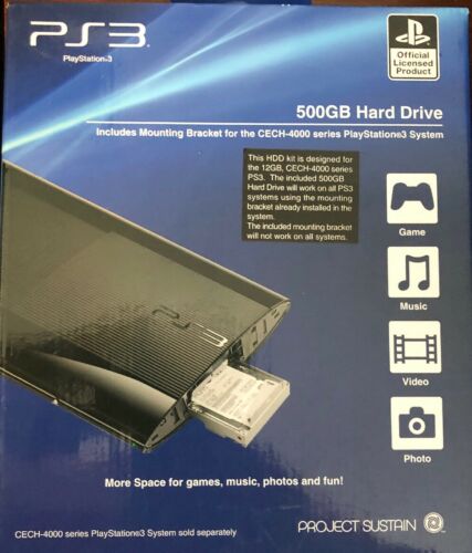 NEW Sony Playstation 3 PS3 500GB Hard Drive (PS4008) NIB SEALED
