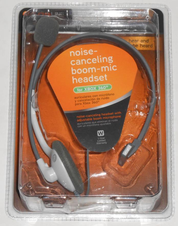 Alphaline Noise-Canceling Boom-Mic Headset For XBox 360 - #42206 - NEW