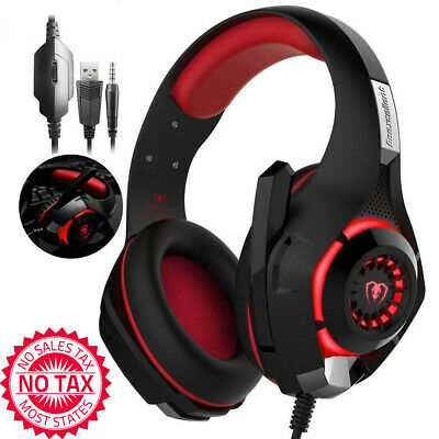 Gaming Headset  LED Gaming Headphones With Microphone For PS4, Xbox One, PC