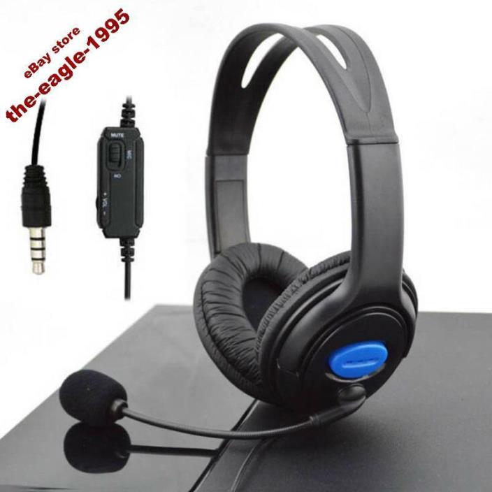Gaming Headphones 3.5mm AUX PC Laptop PS4 Headset with Mic Stereo Supper Bass