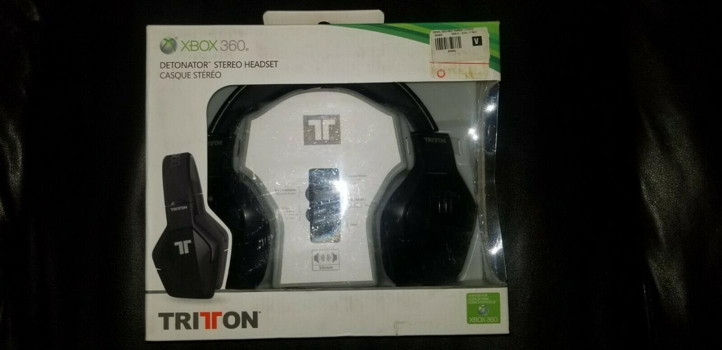 Tritton Detonator Black Headband Headsets Gaming Headset PC/XBOX/PS4 3.5MM & USB