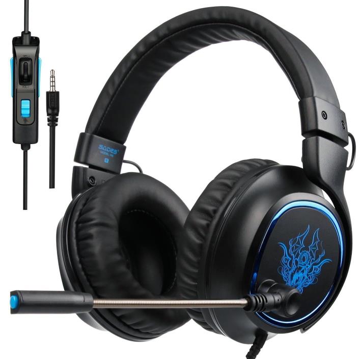 Sades Gaming Headset - Multi Platform R-5 - Black/Blue Glow 