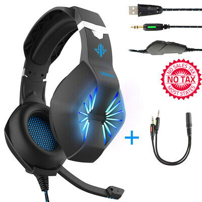 Gaming Headset-3.5MM Jack & USB Wired Over Ear Headphone With Mic And LED Light