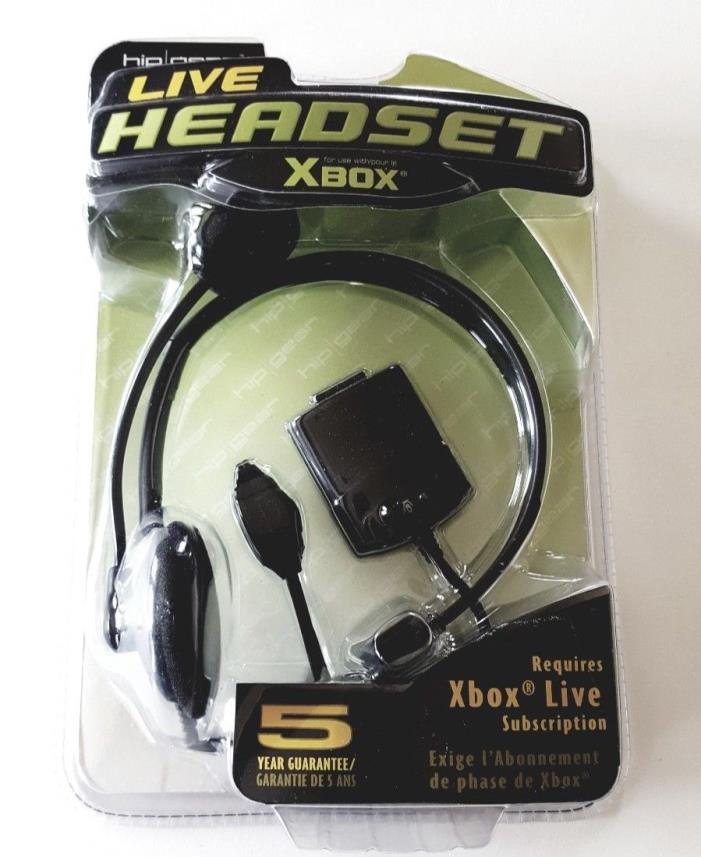 hip gear Live Headset Xbox Microphone Voice Recognition Adjustable New Black