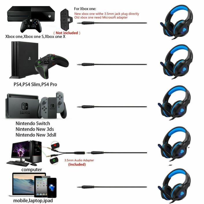 Pro Gaming Headset sl-100 for pc, xbox and switch