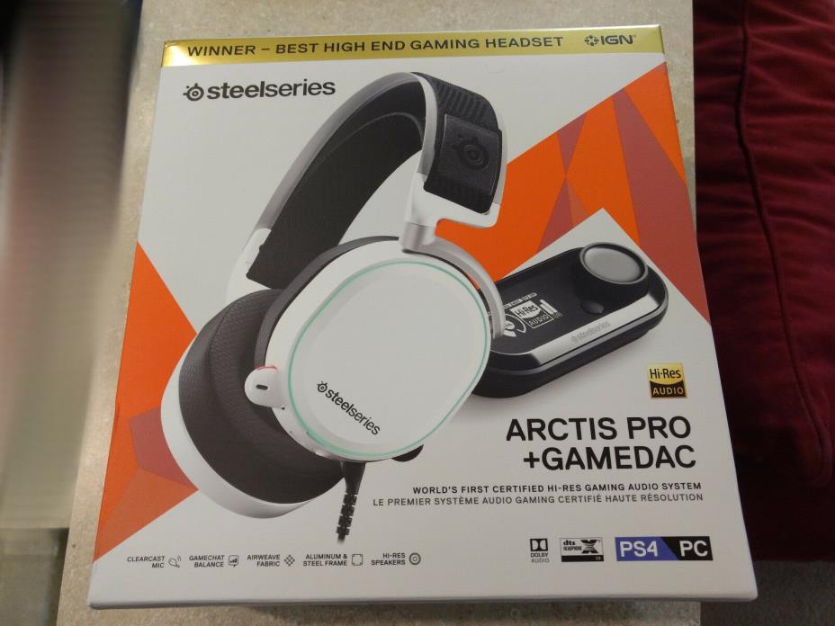 SteelSeries Arctis Pro + GameDAC Over-Ear Headset - White