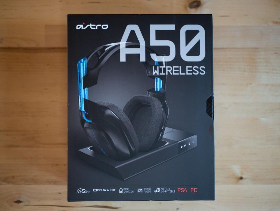 Astro Gaming A50 Wireless Headset + Base Station PC/PS4 - Black, Newest Model