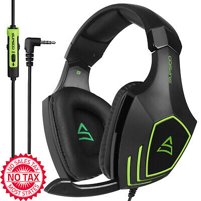 Stereo Gaming Headset 3.5mm Wired Over-ear Headphone With Mic Volume Control