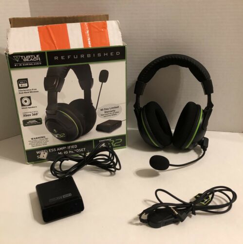 Turtle Beach Ear Force X32 Black/Green Headband Headsets for Microsoft Xbox 360