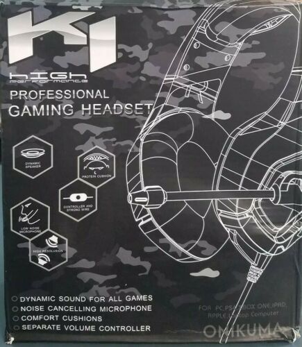 ONIKUMA K1-B Stereo Bass Surround Gaming Headset for PS4 Pro Xbox One PC Mic
