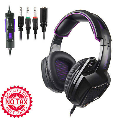Stereo Gaming Headset Noise Cancelling Over Ear Headphones With Mic, Bass Surrou