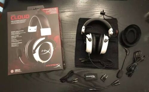 HyperX Cloud White Headband Gaming Headset for Xbox One, PS4 Sold As Is
