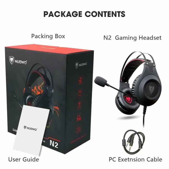 Gaming Headset, NUBWO Wired Gaming Headphones with Microphone and Volume Control