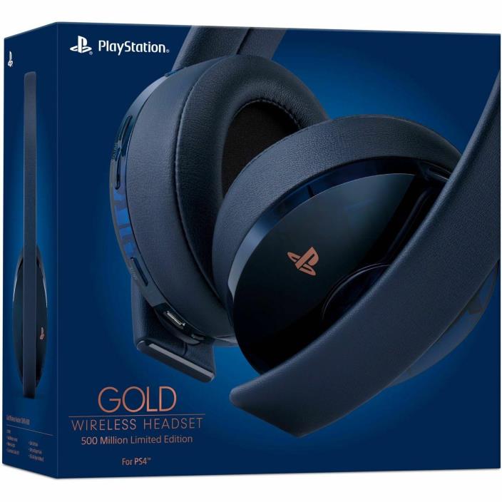 Sony Playstation PS4 500 Million Limited Edition Gold 7.1 Wireless Headset New