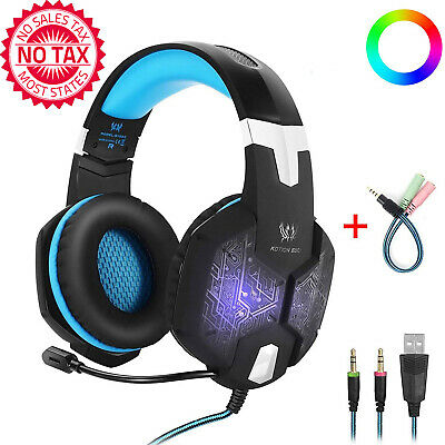 Gaming Headset With Mic, One Key Mute Sound Clarity Over-Ear Noise Isolation