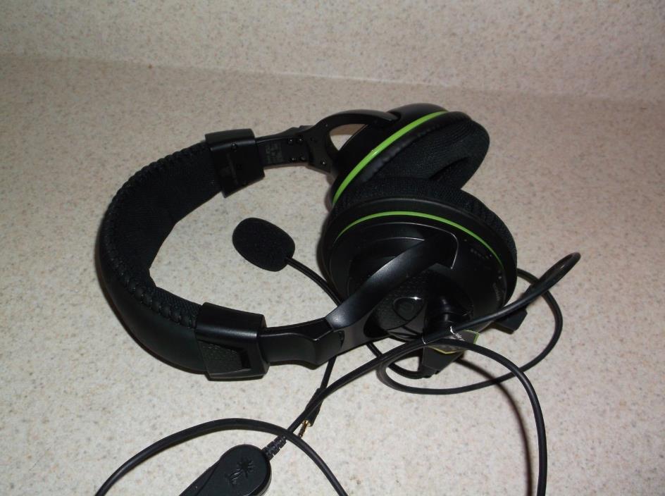 Turtle Beach Ear Force X32 Black Green Headband Headsets for Microsoft Xbox 360