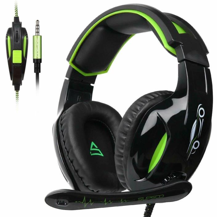 SUPSOO G813 Gaming Headset Stereo 3.5mm Wired Over-ear Headphones with Mic Noise